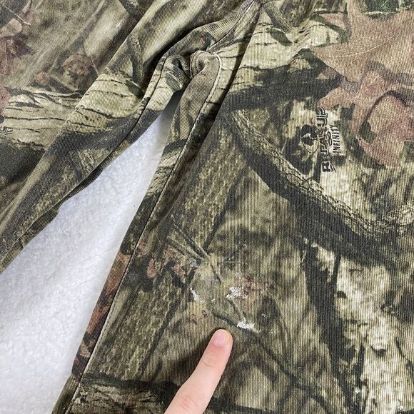Mossy Oak Camo Pants Men 36x32 (Real 36x30) Camouflage Hunting Outdoor Y2K Green - Picture 4 of 11